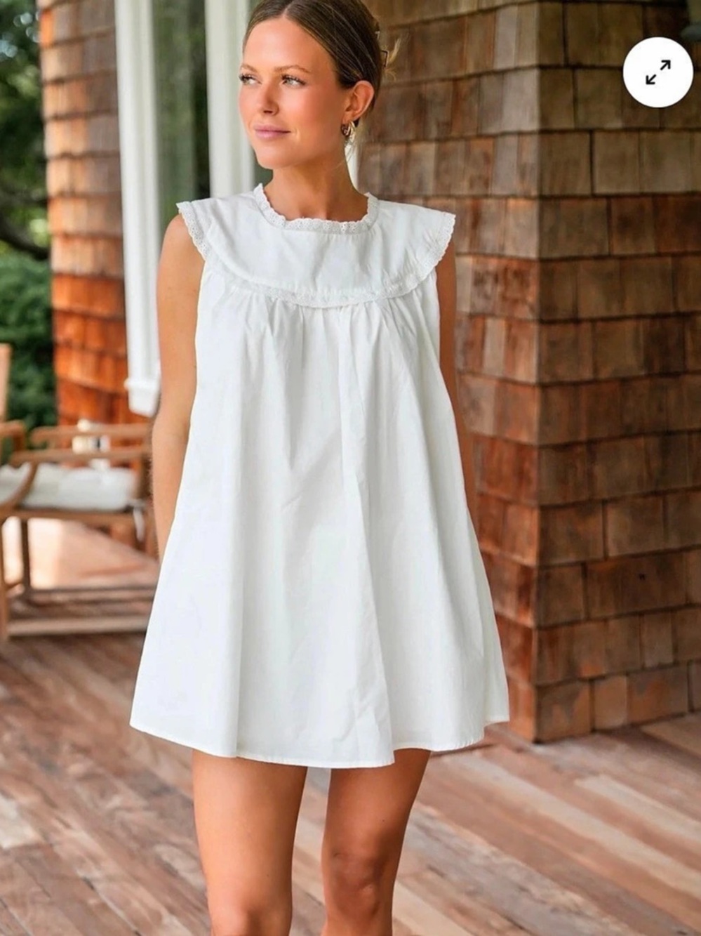 Darling Loungewear Cooper Set Mini Dress Set in White Size Medium
